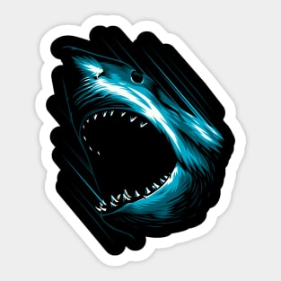 Great Shark White Sticker